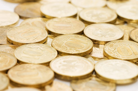 coins macro close up background 