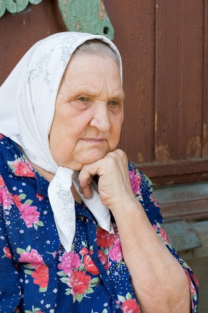 Portrait of the old womanの写真素材
