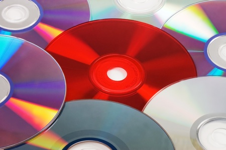 Background with CD / DVD disksの写真素材