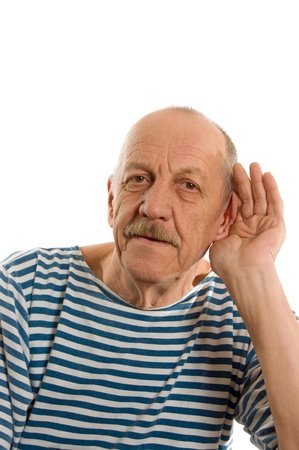 The elderly man isolated on white backgroundの写真素材