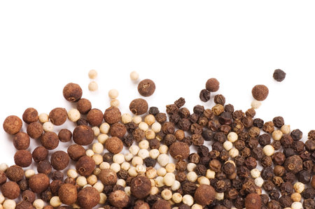 Peppercorns isolated on a white background