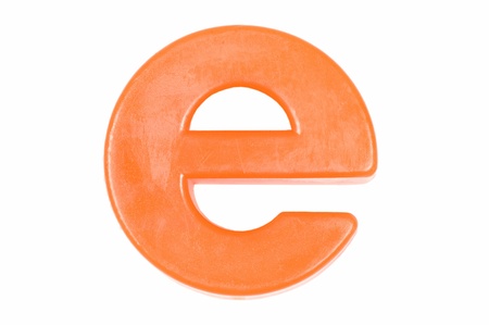 Plastic English letters isolated on whiteの写真素材