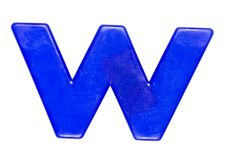 Plastic English letters isolated on whiteの写真素材