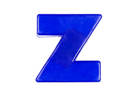 Plastic English letters isolated on whiteの写真素材