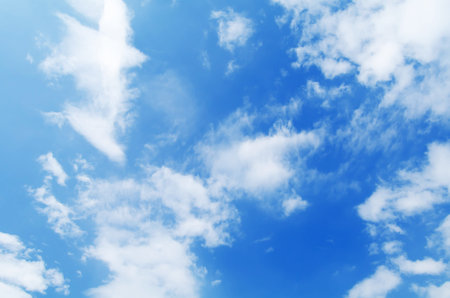 Beautiful blue sky with white clouds