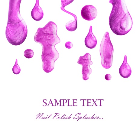 Nail Polish Splashes isolated on whiteの写真素材