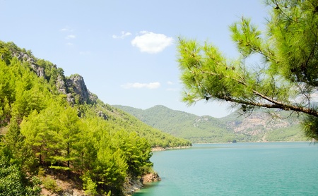 beautiful view mounttain Green Canyon in Turkeyの写真素材