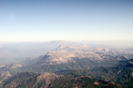 View above the earth at the cloudsの写真素材