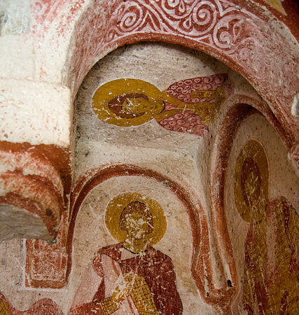 Ancient fresco in Cappadociaのeditorial素材