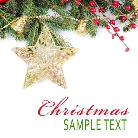 The christmas and New Year Border  isolatedの写真素材