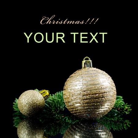 Christmas and New Year Border  on  blackの写真素材