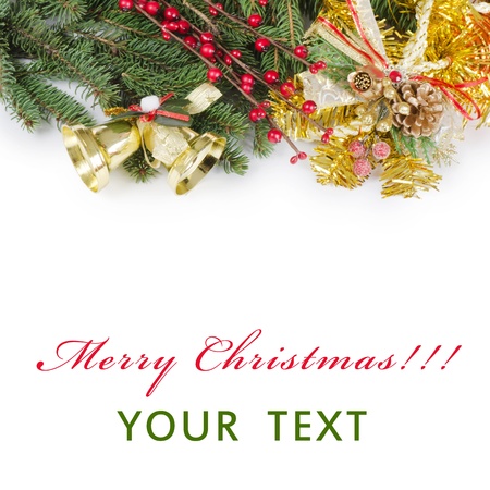 The christmas and New Year Border  isolatedの写真素材