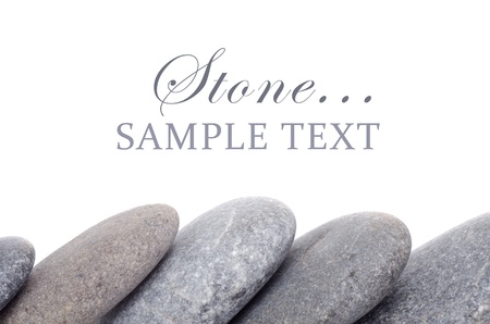 Group of stones isolated on white backgroundの写真素材