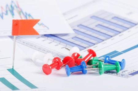 Graphs, charts, business table. The workplace of business people.の写真素材