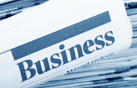 The business newspaperの写真素材