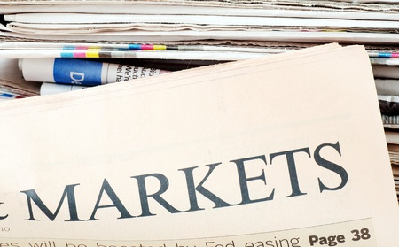 The business newspaperの写真素材