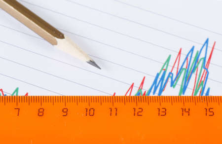 Graphs, charts, business table. The workplace of business people.の写真素材