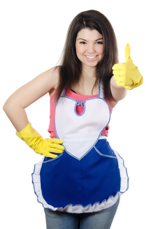 The portrait of girl - concept Cleaningの写真素材