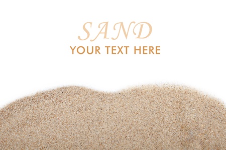 The sand scattering isolated on white backgroundの写真素材