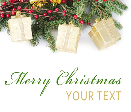 The christmas and New Year Border  isolatedの写真素材