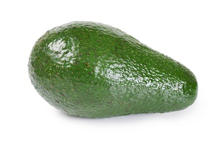 The fresh avocado isolated on white backgroundの写真素材