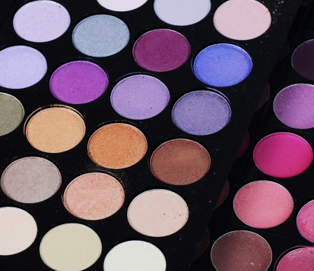 The palette of eye shadow close upの写真素材