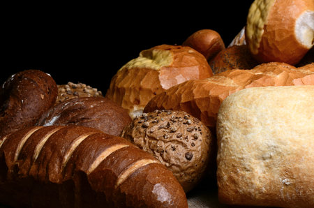 Several different kinds of bread