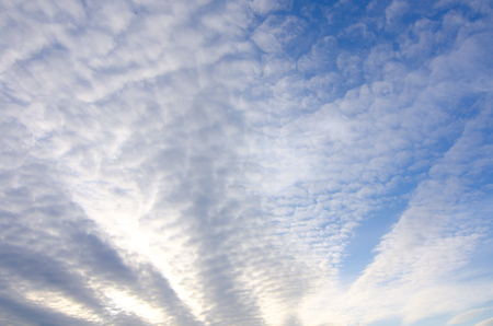 Beautiful blue sky with white cloudsの写真素材