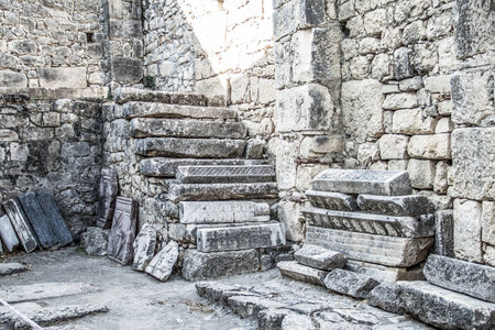 ruins of the ancient city in Turkeyの写真素材