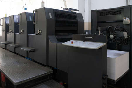 Printing Sheets Conveyor Wheels Machine Printer Production Equipment.の写真素材