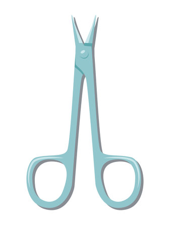 Manicure scissors tool single isolated on white backgroundのイラスト素材