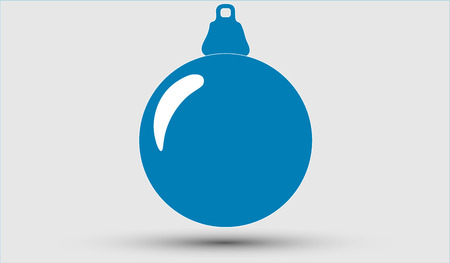 Christmas ball. Minimalistic design in blue.のイラスト素材