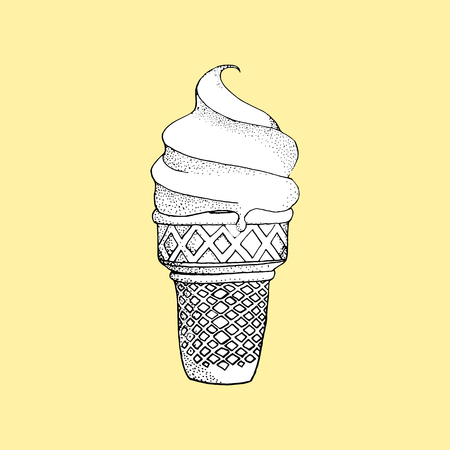 Hand drawn ice cream. Vectorのイラスト素材