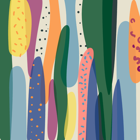 Vector pattern. Modern stylish texture. Abstract background with chaotic hand drawn elements. Trendy hipster print.のイラスト素材