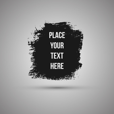 Hand drawn shape. Label, logo design element. Brush abstract wave. Vector illustration.のイラスト素材