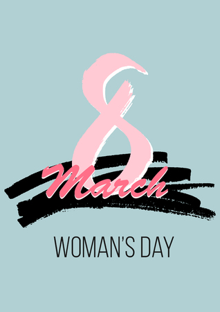 March 8 Happy womans day greeting card. Vector illustration EPS10のイラスト素材