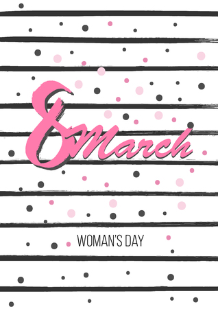 March 8 Happy womans day greeting card. Vector illustration EPS10の写真素材