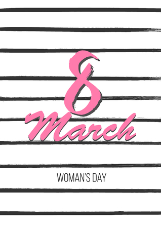 March 8 Happy womans day greeting card. Vector illustration EPS10のイラスト素材