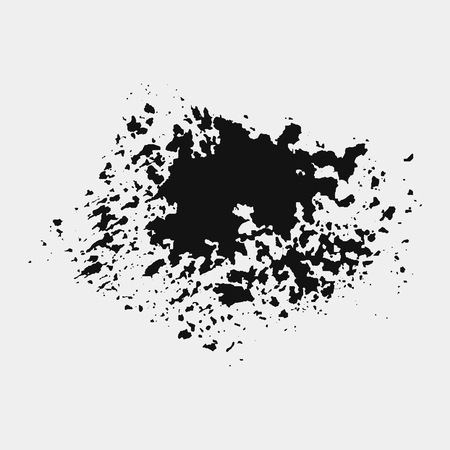 Hand drawn ink splash. Label, logo design element. Brush abstract wave. Vector illustration.のイラスト素材