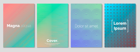 Gradient covers set. Fluid shape and Geometrical shapes composition. Futuristic design posters. Future Poster template. Vector Eps 10のイラスト素材