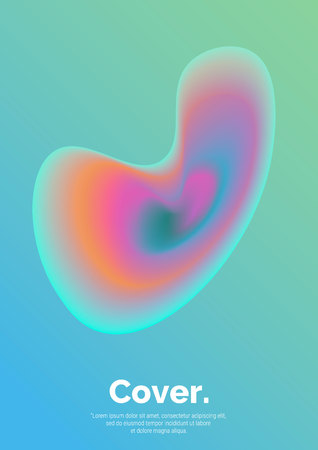 Fluid shape composition. Futuristic design posters. Abstract gradients background. Future Poster template. Vector Eps 10のイラスト素材