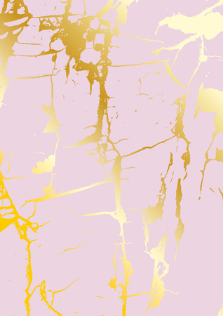 Marble gold grunge texture. Golden elements. Distressed effect. Stylish modern background decoration. Vector illustrationのイラスト素材