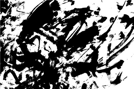 Grunge paint texture overlay. Distress black rough background. Noise dirty rectangle stamp. Dirty artistic background. Vector illustrationのイラスト素材