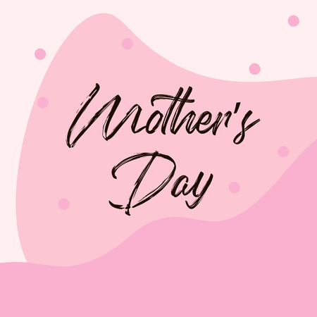 Mothers day greeting card brush paint background.のイラスト素材