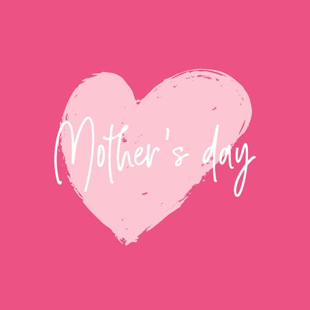 Mothers day greeting card brush paint background.のイラスト素材