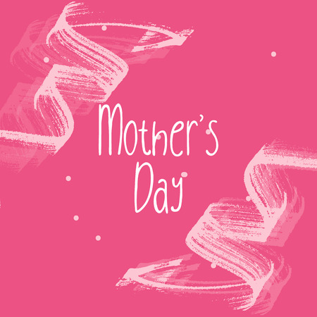 Mothers day greeting card brush paint background.のイラスト素材