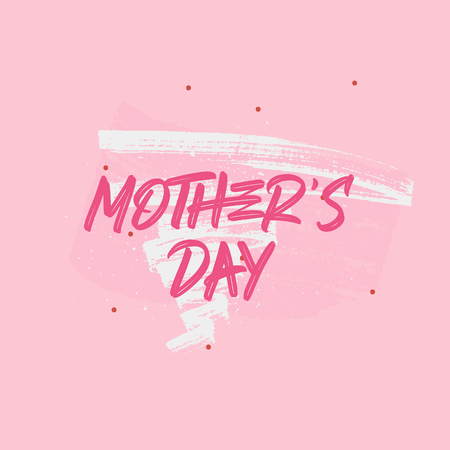 Mother's day greeting card brush paint background.のイラスト素材