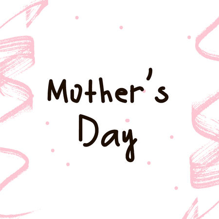 Mother's day greeting card brush paint background.のイラスト素材