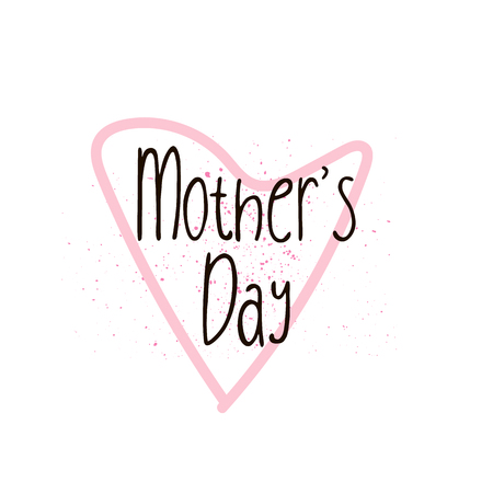 Mother's day greeting card brush paint background.のイラスト素材