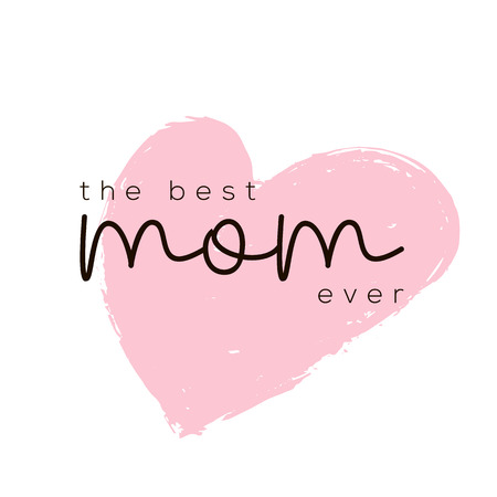 Mother's day greeting card brush paint background.のイラスト素材